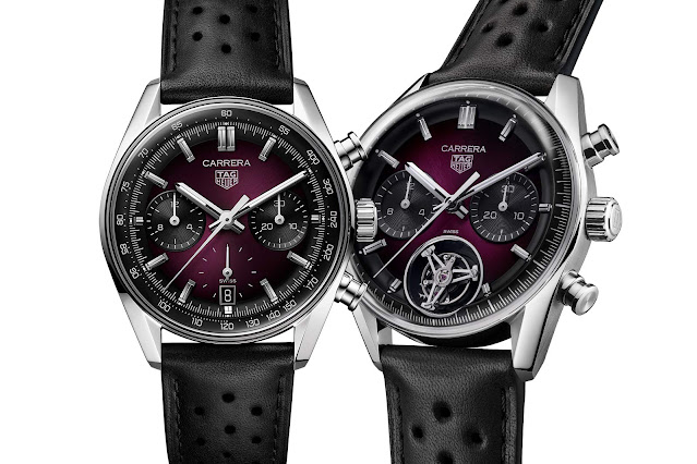 Purple takes the spotlight with TAG Heuer’s new Carrera Glassbox Chronograph duo