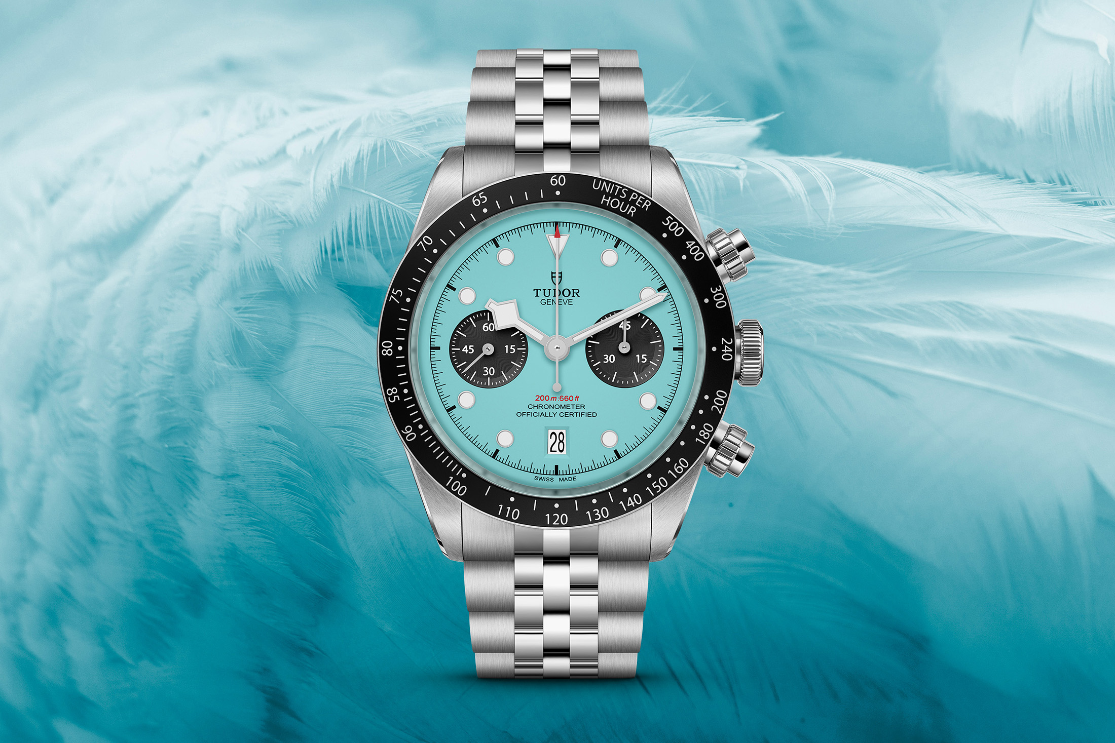 Tudor Black Bay Chronograph Gets A Miami-Flavored Dial Update In “Flamingo Blue”