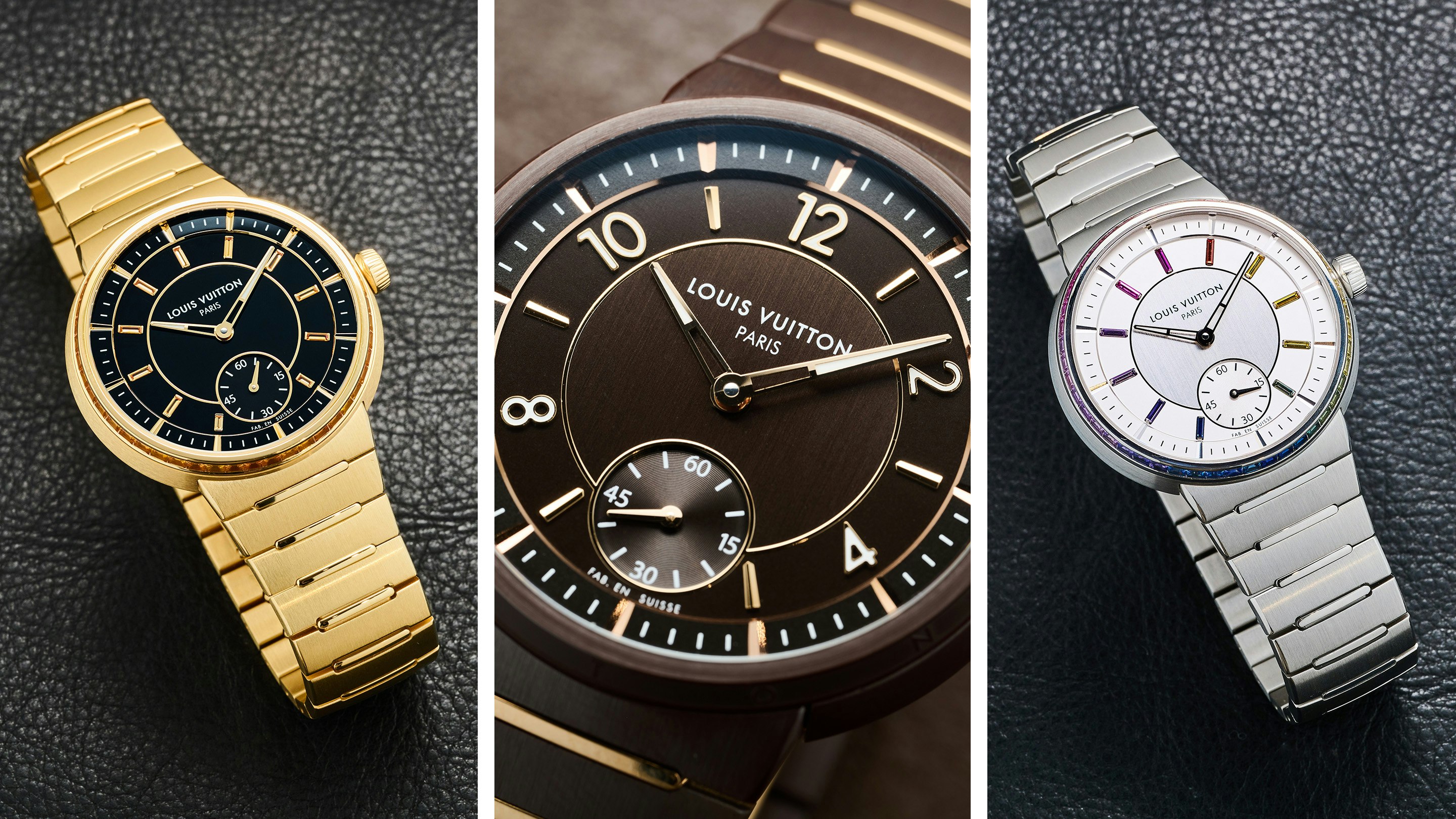 Introducing: Louis Vuitton Announces Three New High-End Tambours In Yellow Gold, Platinum, And Brown Ceramic (Live pics)
