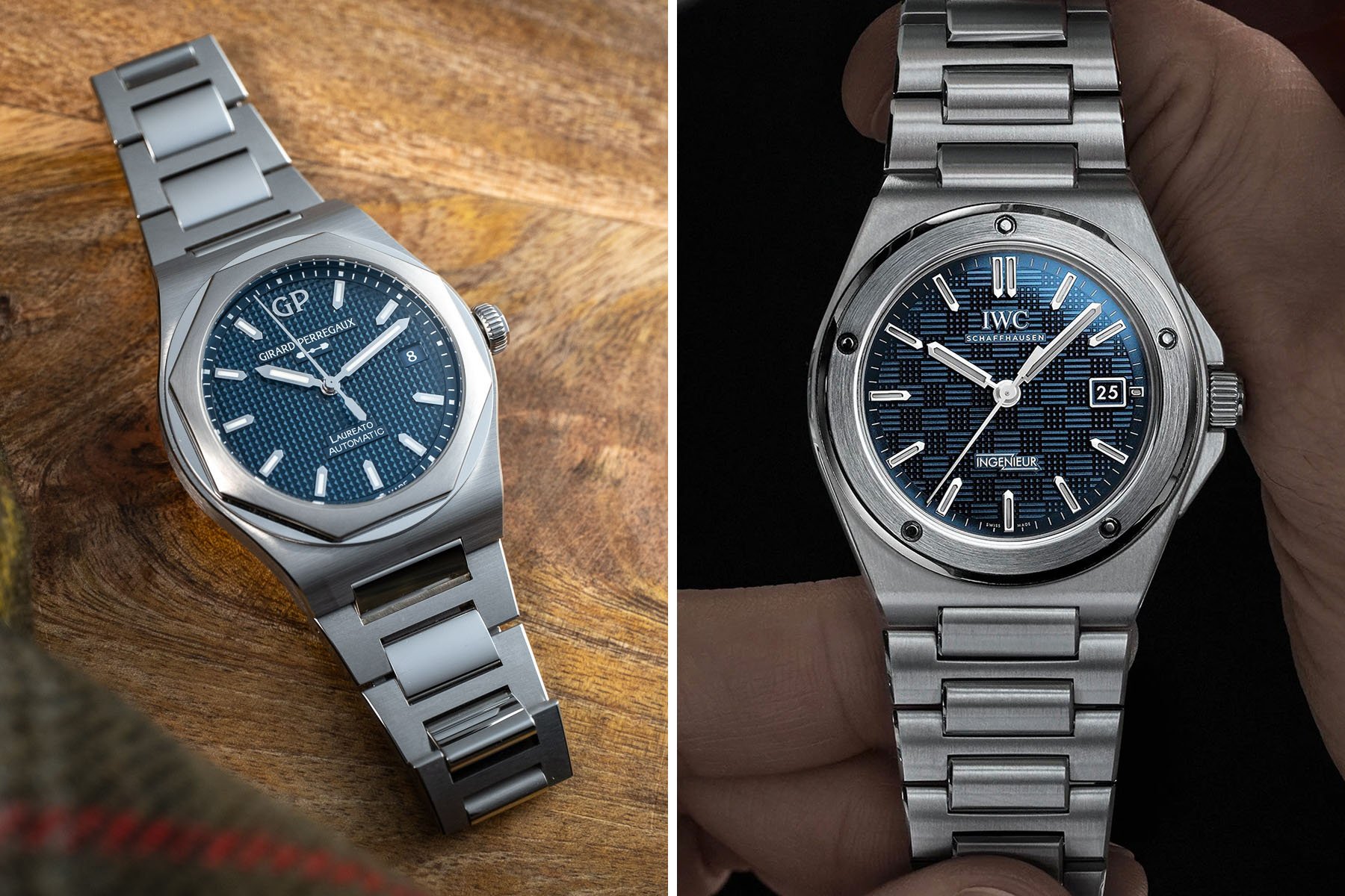 Sunday Morning Showdown: Girard-Perregaux Laureato 38mm Vs. IWC Ingenieur Automatic 40