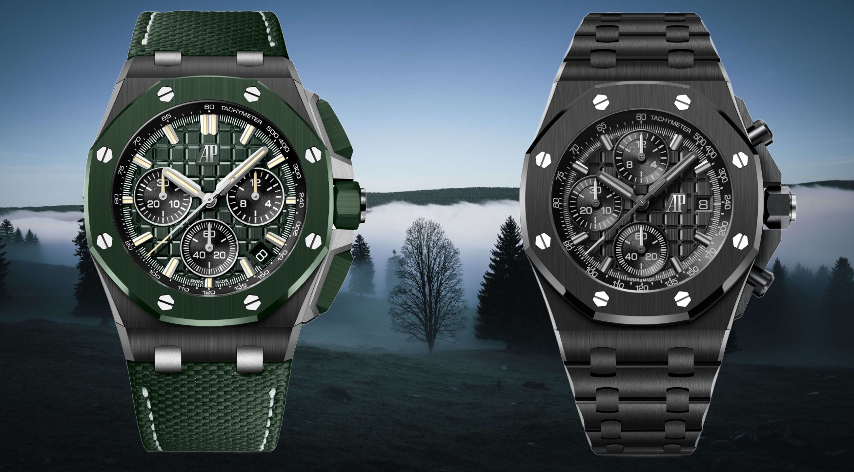Audemars Piguet adds two stealthy ceramic chronographs to its Royal Oak Offshore range