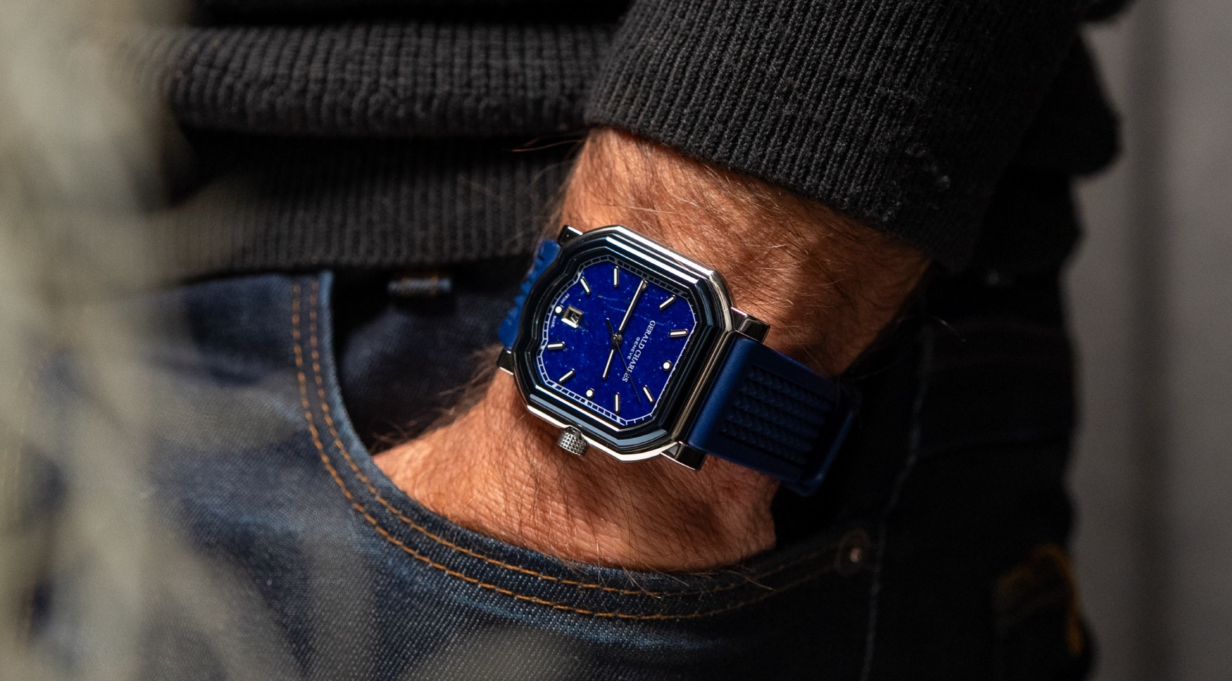 Gerald Charles’s first hardstone dial model, the Maestro 2.0 Lapis Lazuli Ultra-Thin, celebrates Genta’s favourite stone