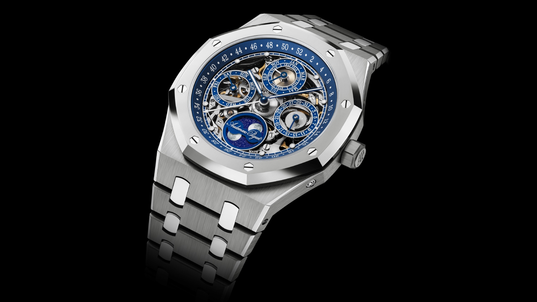 The Audemars Piguet Royal Oak Perpetual Calendar Openworked 150th Anniversary says goodbye to the Calibre 5135