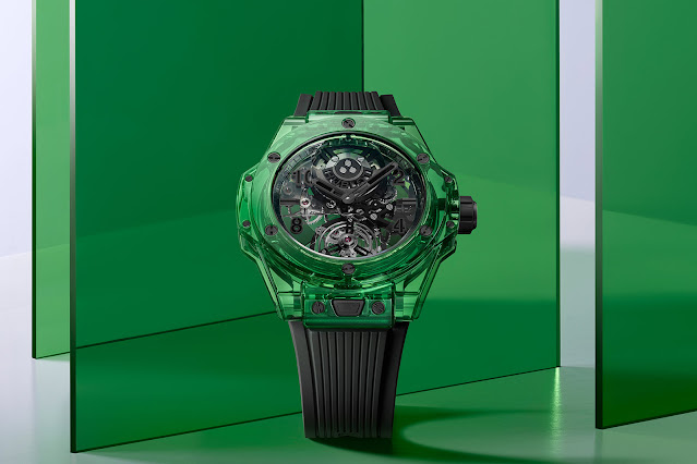 Hublot Big Bang Tourbillon Green SAXEM: technique meets transparency
