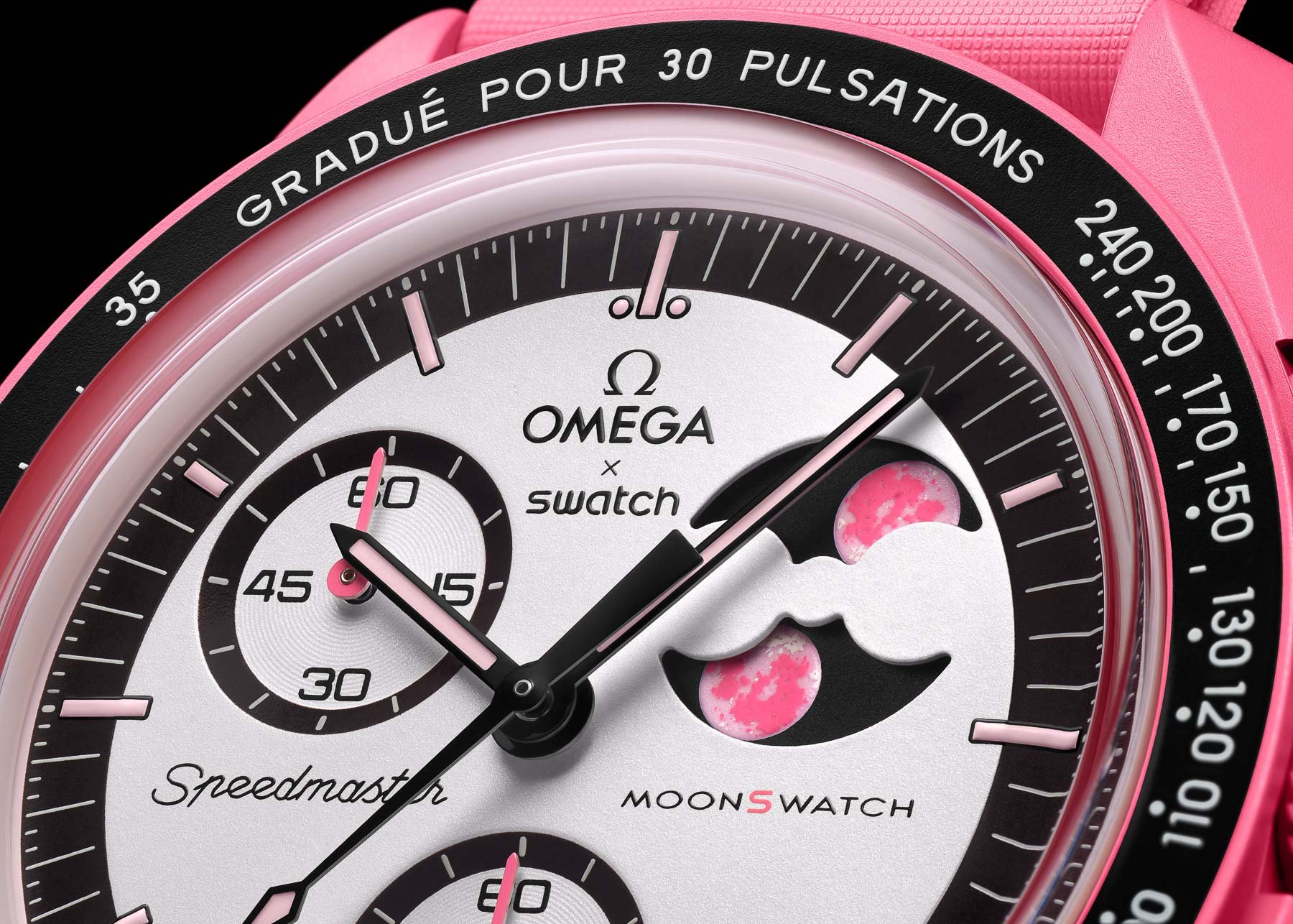 Meet MoonSwatch #31 — The Mission To The Pink Moonphase
