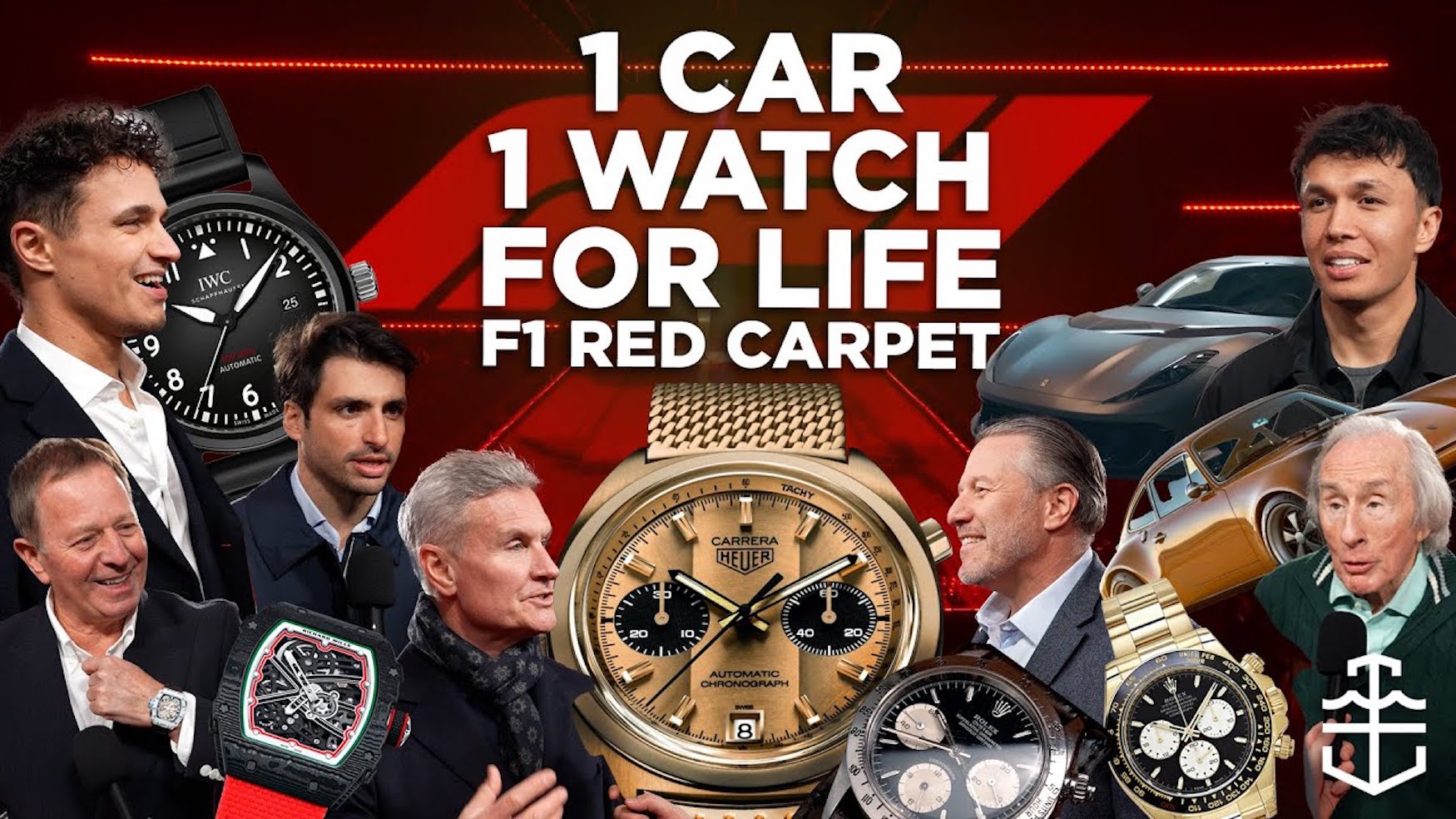 Find out what the biggest stars of Formula 1 would drive and wear on their wrists for the rest of their lives