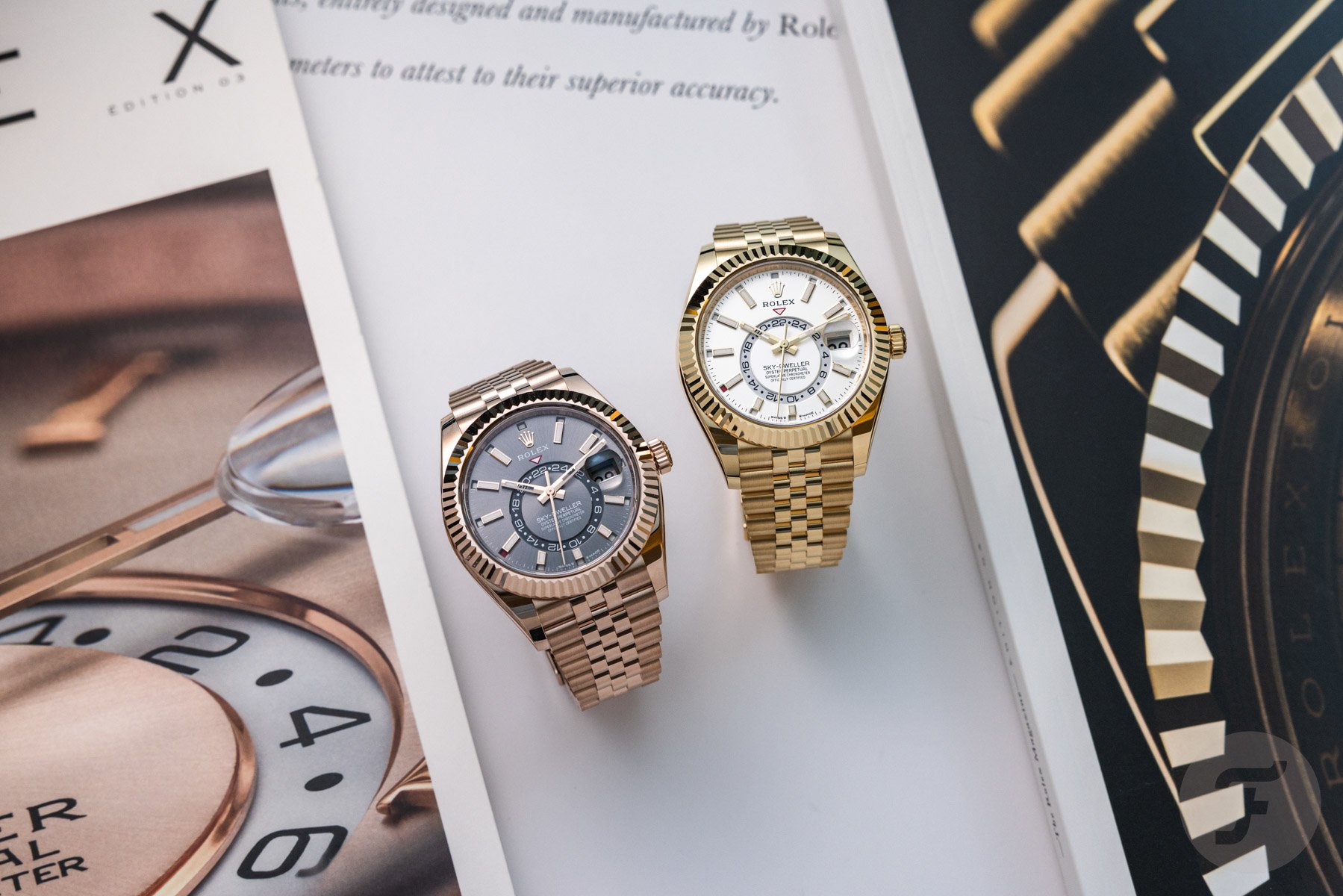 Trying To Get Airborne With The Rolex Sky-Dweller In Yellow And Everose Gold On A Jubilee Bracelet