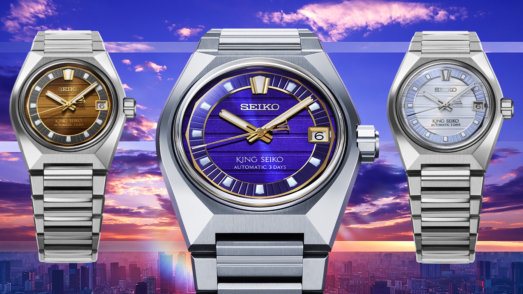 The King Seiko VANAC sports a Grand Seiko-derived movement and a funky, angular case