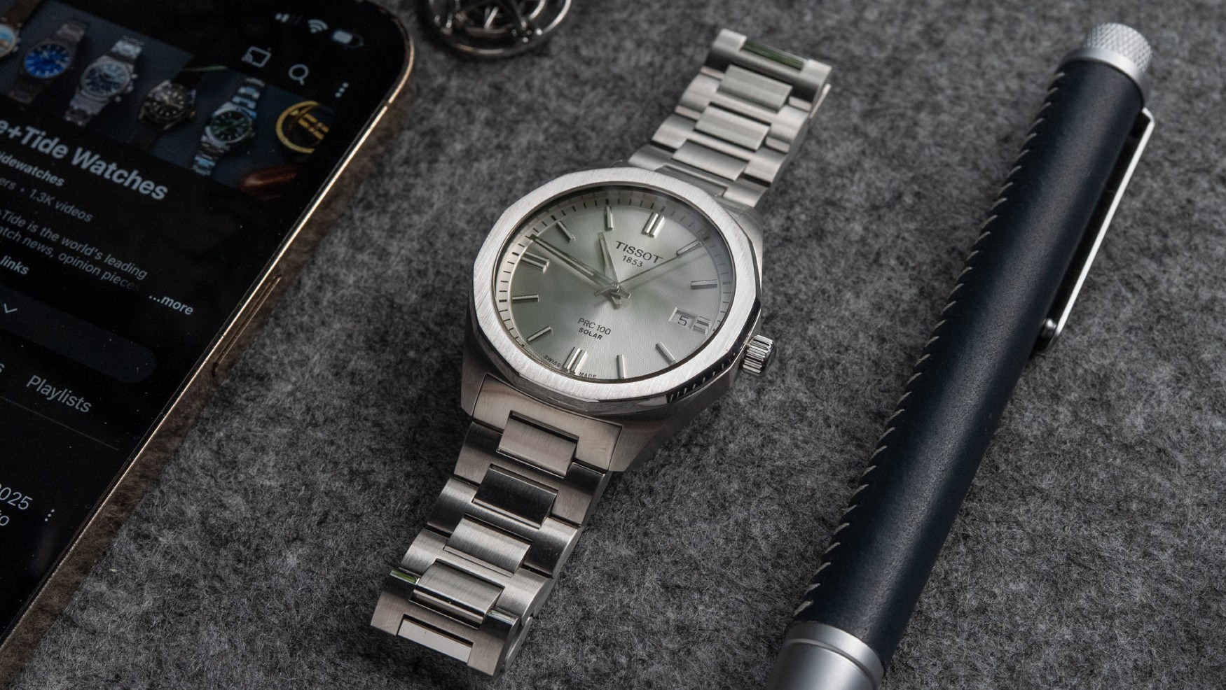 The PRC 100 Solar brings photovoltaic technology to an analogue Tissot