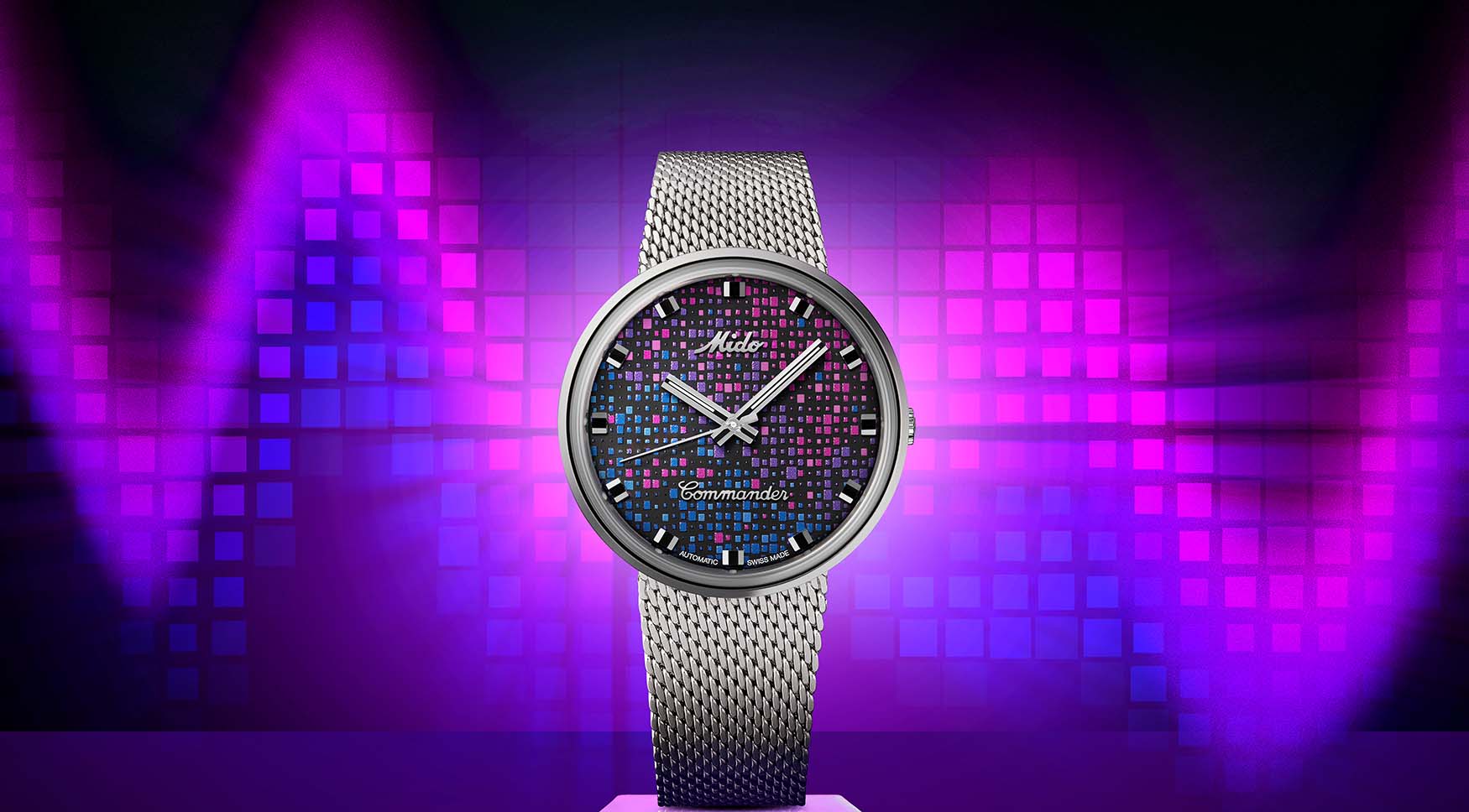 Mido’s Commander 1959 Pixel time travels to the disco dimension