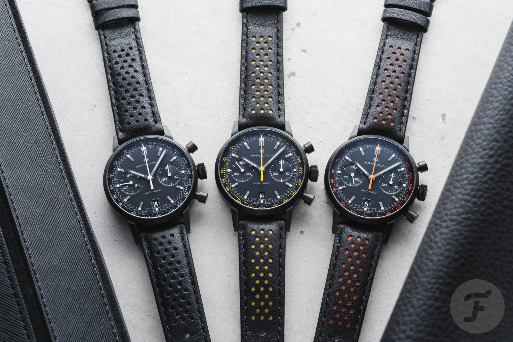 Hands-On With A Stealthy Trio Of Hamilton Intra-Matic Auto Chronos