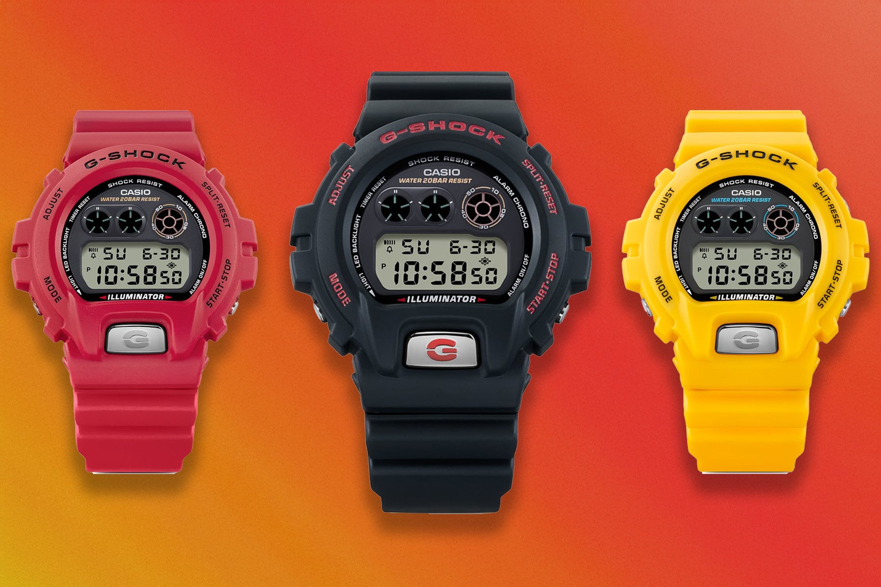 Celebrating The G-Shock DW-6900 Triple Graph’s 30th Anniversary With Three New Versions