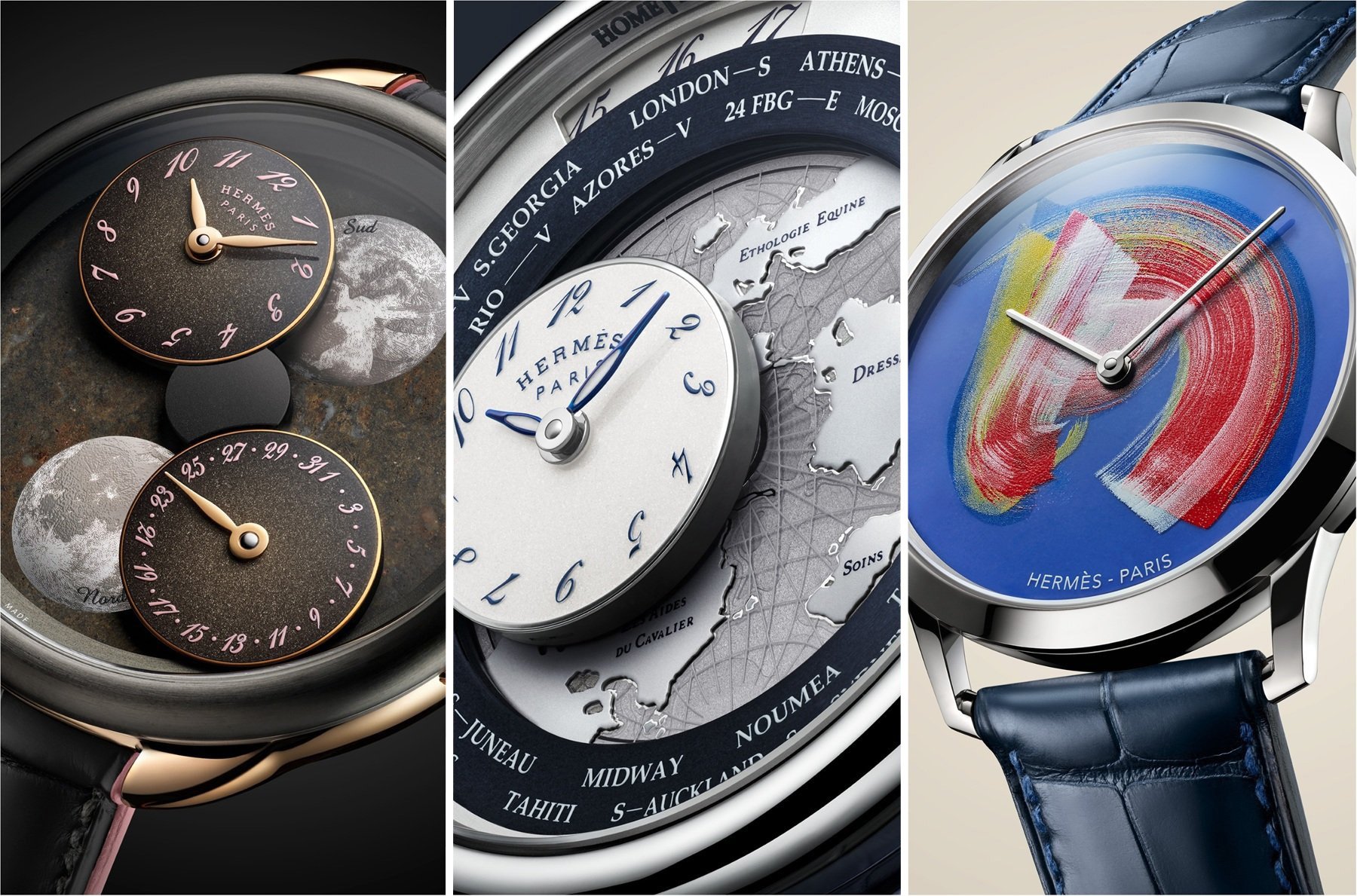 Introducing A 12-Set Limited Edition Of Three Hermès Arceau L’Heure De La Lune Watches In Remarkable Colors