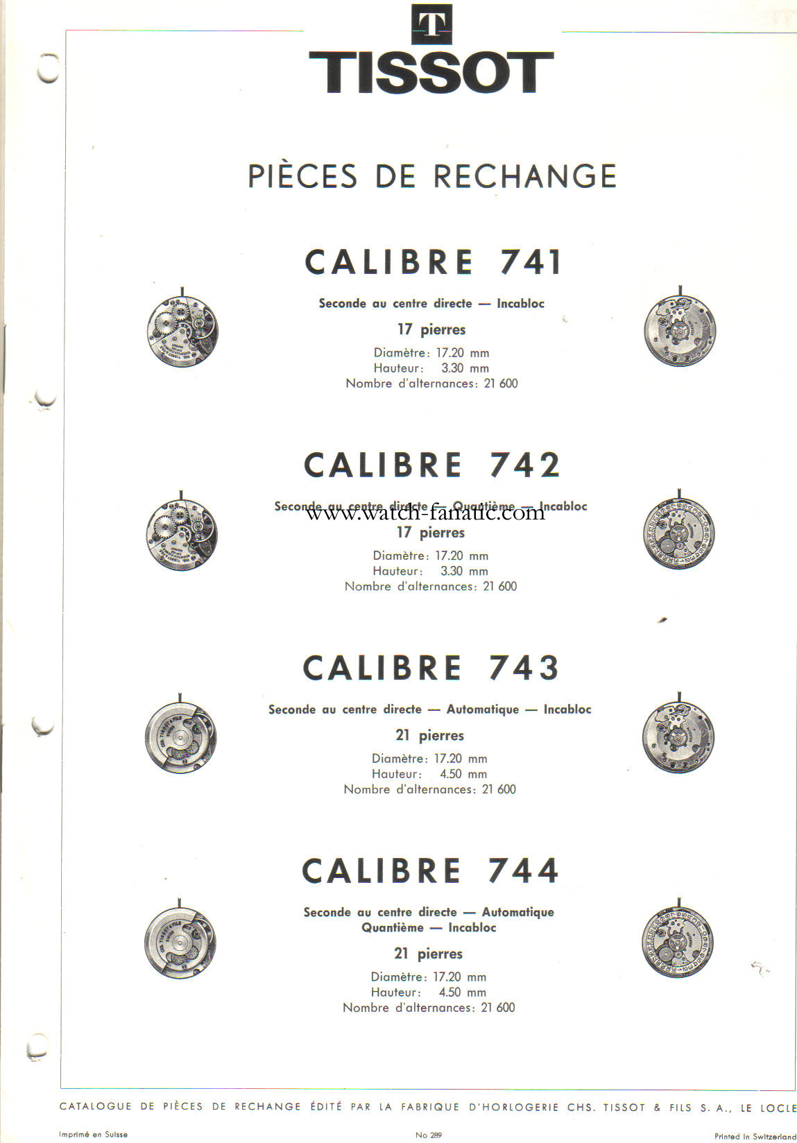 Tissot Caliber 744