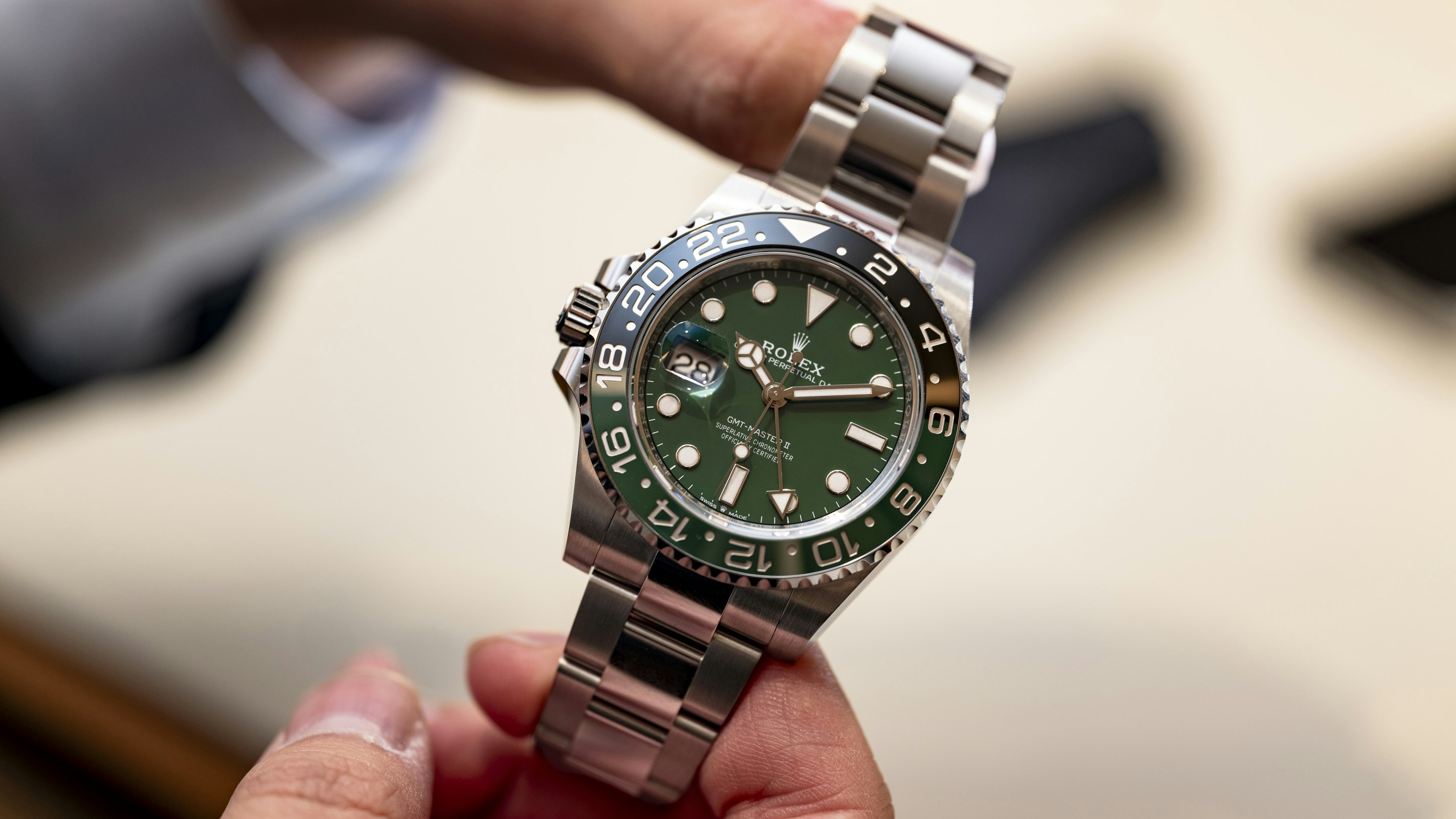 Hands-On: Rolex’s New Ceramic And Stone Dials For The GMT-Master II In Gold