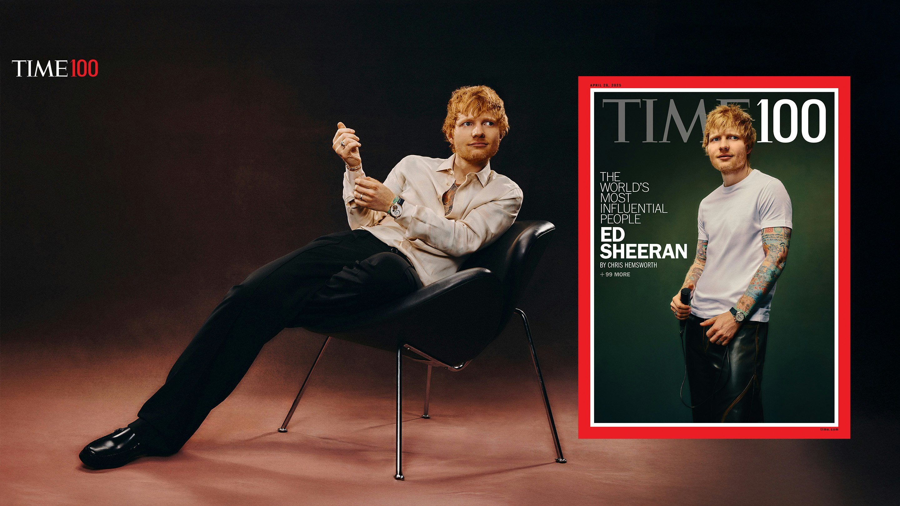 Watch Spotting: Ed Sheeran Wearing A Patek Philippe Ref. 5004A On The Cover Of TIME Magazine