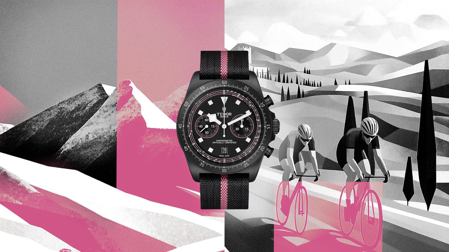 Tudor injects a splash of pink into its cycling variant of the Pelagos FXD Chrono