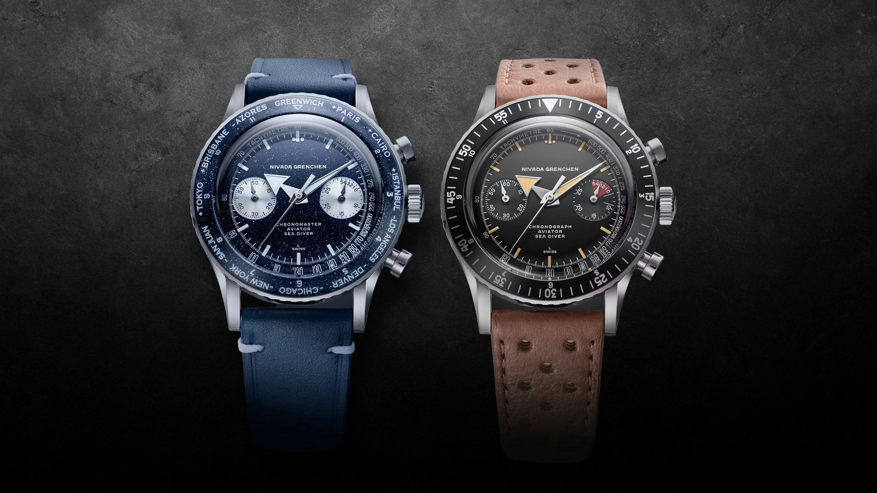 Introducing: Nivada Grenchen Announces A Pair Of Valjoux 23-Powered Limited Editions For The Chronomaster Aviator Sea Diver