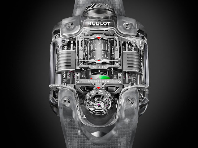 Hublot reinvents its MP-10 Tourbillon with two new cases in sapphire and black ceramic