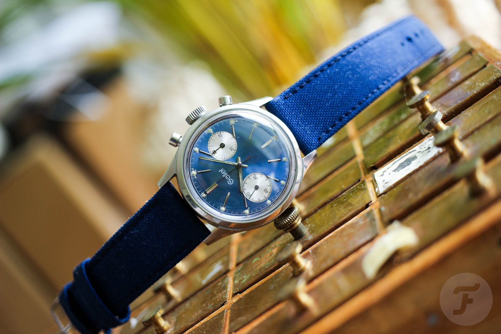Retrospective: Tomas Sports A Puzzling Late Blue-Dial Gallet Chronograph
