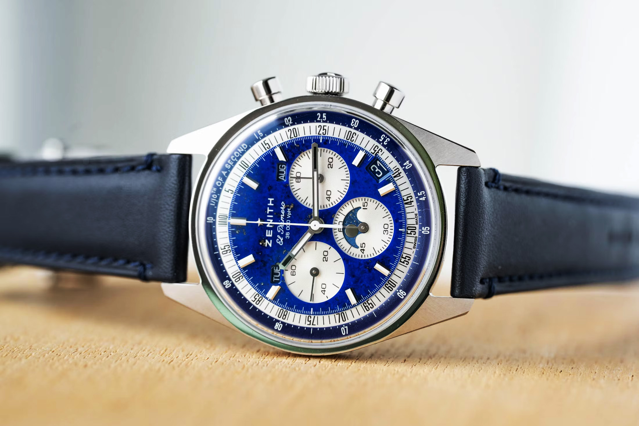 Zenith Dresses The Chronomaster Triple Calendar In Lapis Lazuli