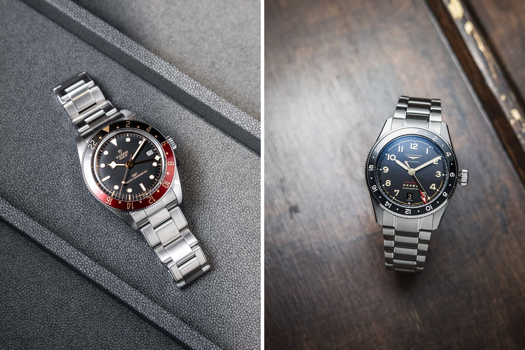 Sunday Morning Showdown: Longines Spirit Zulu Time Titanium Vs. Tudor Black Bay 58 GMT