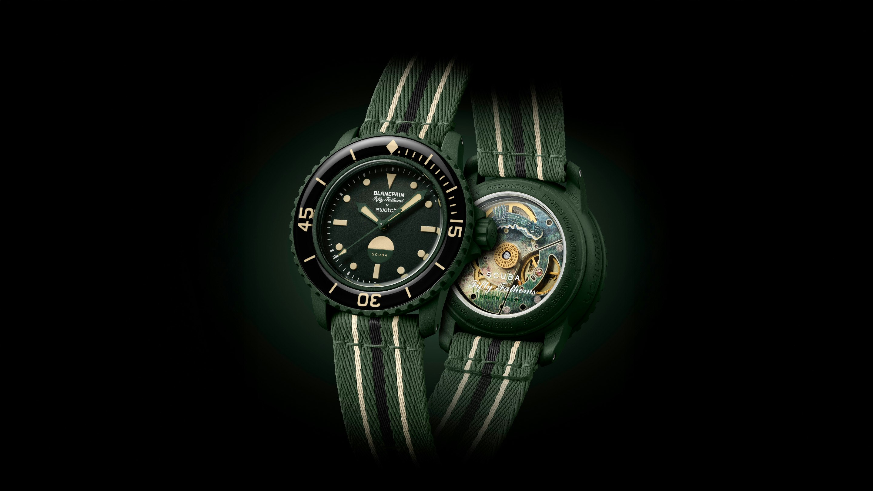 Introducing: Blancpain X Swatch Bioceramic Scuba Fifty Fathoms ‘Green Abyss’