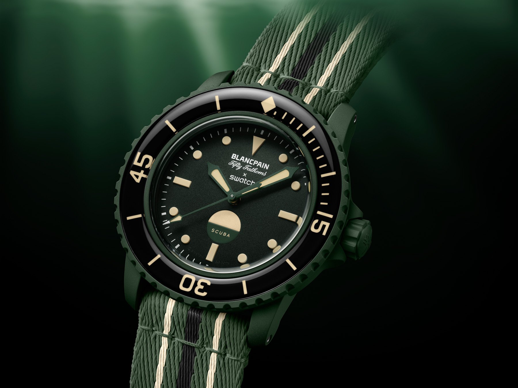 The Best Thus Far? Meet The Blancpain × Swatch Fifty Fathoms Green Abyss