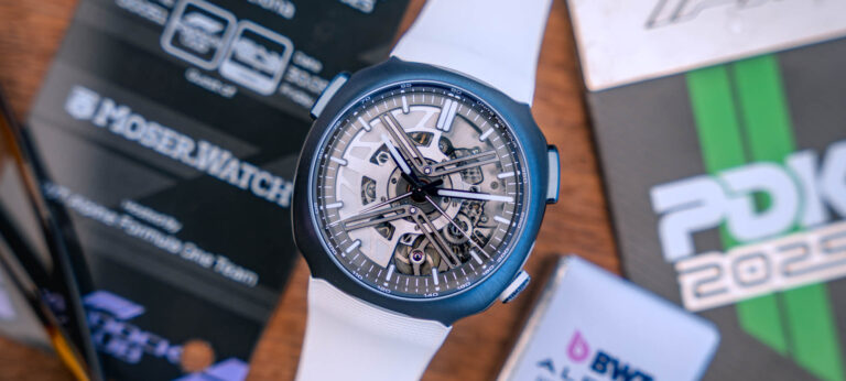 Hands-On: H. Moser & Cie. Streamliner Alpine Drivers Edition & Mechanics Edition Watches Trackside At Spanish Grand Prix