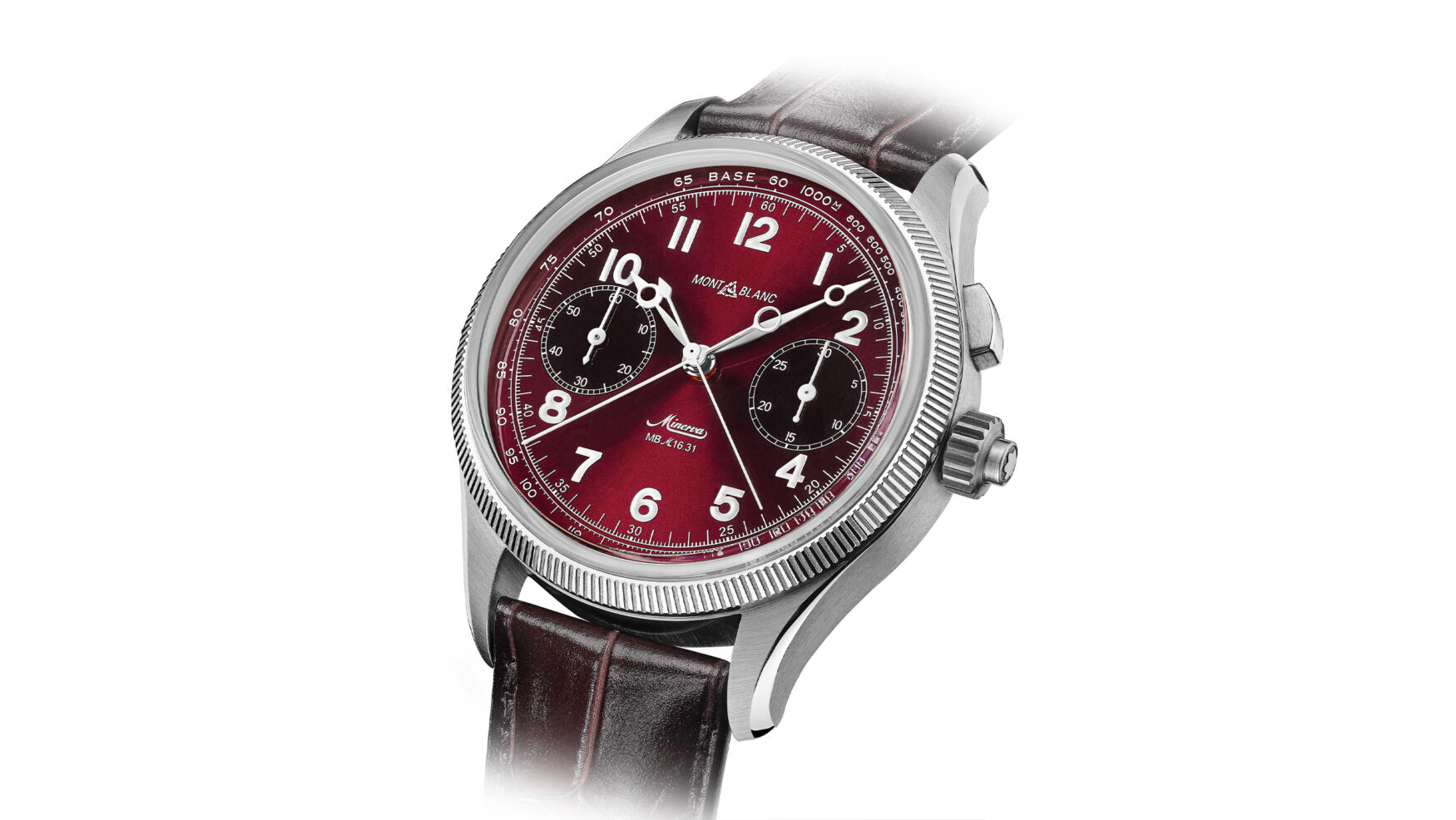Montblanc’s new limited edition 1858 Split Second Chronograph dresses in red as a homage to its Minerva roots
