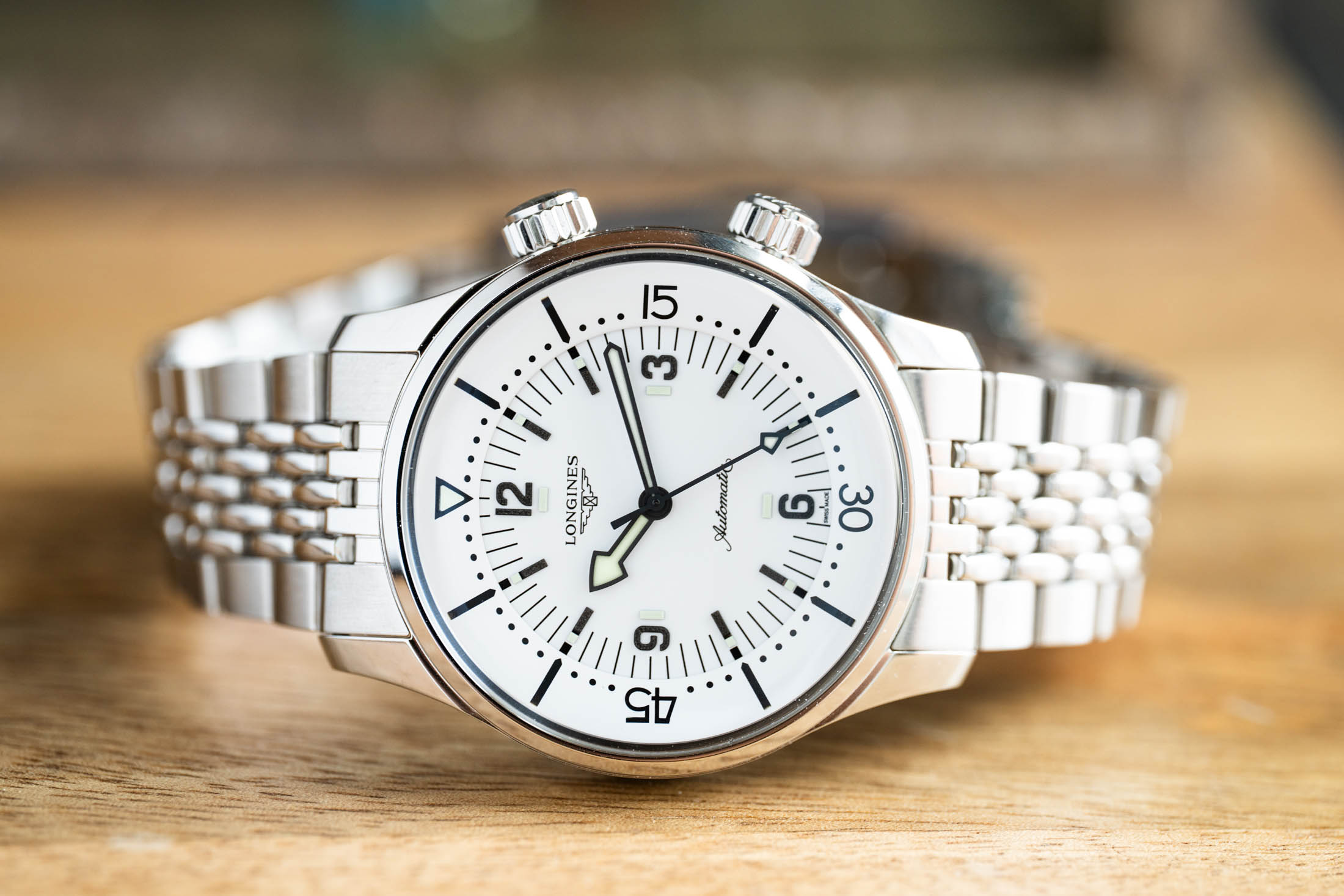 Hands-On: The Longines Legend Diver Gets A Summer-Ready White Dial