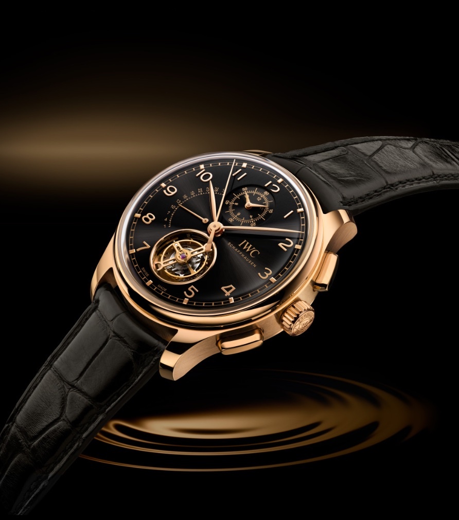 Meet The 5,000 IWC Portugieser Tourbillon Retrograde Chronograph in Armor Gold®