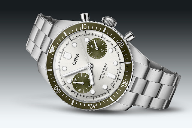 Oris unveils a new ocean-green edition of its Divers Sixty-Five Chronograph