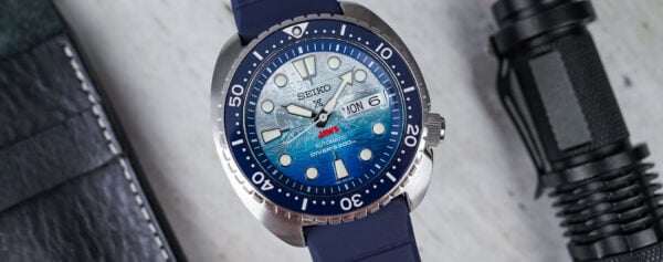 First Look – Seiko Celebrates 50 Years of “Jaws” with the Prospex King Turtle SRPL81
