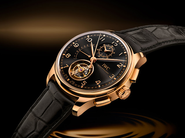 IWC pairs Armor Gold with Obsidian dial in Portugieser Tourbillon Rétrograde Chronograph IW394009