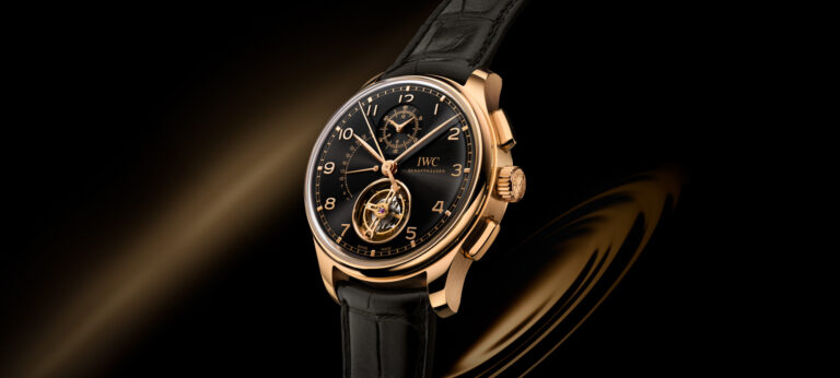 New Release: IWC Portugieser Tourbillon Rétrograde Chronograph Watch With Obsidian-Colored Dial