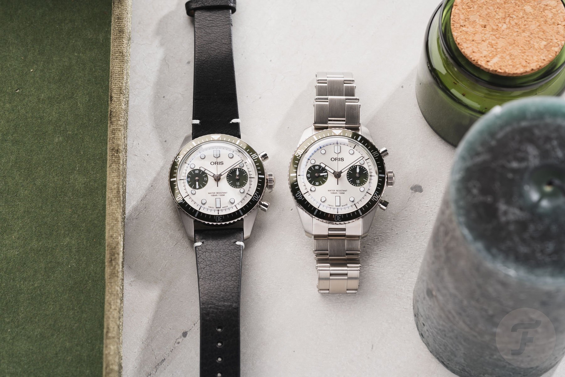 Hands-On With The New Oris Divers Sixty-Five Chronograph In Silver And Ocean Green