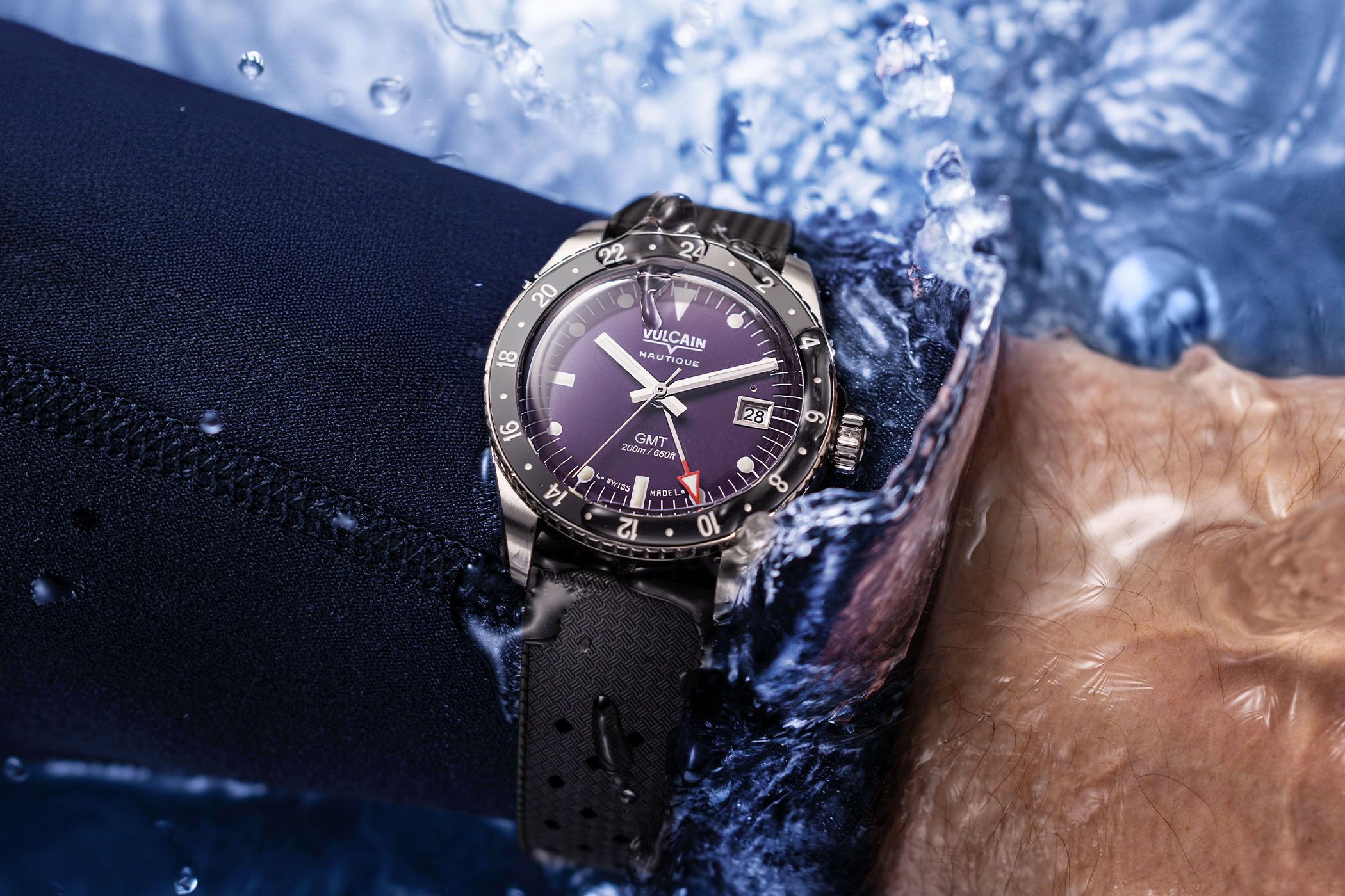 Introducing – The Summer-Ready Vulcain Skindiver Nautique GMT Purple