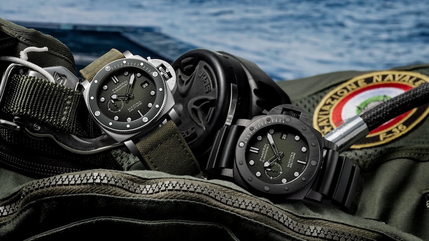 Panerai Expands Submersible Line with Two Marina Militare Pieces Honoring Aviazione Navale