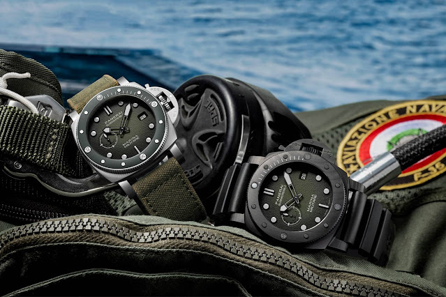Panerai Submersible Marina Militare PAM01697 and Submersible Marina Militare Carbotech PAM01698
