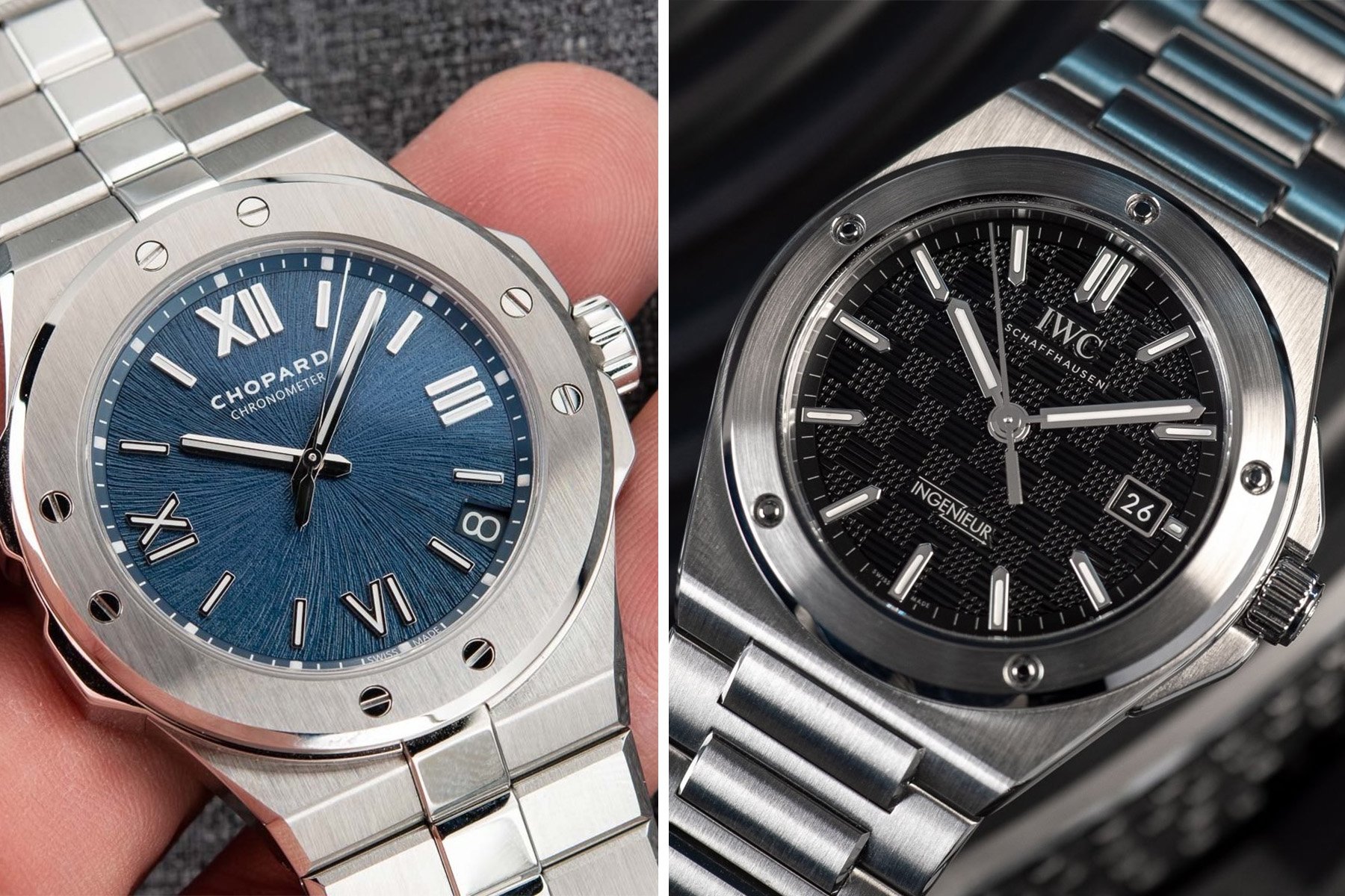 Sunday Morning Showdown: IWC Ingenieur Automatic 40 Vs. Chopard Alpine Eagle 41