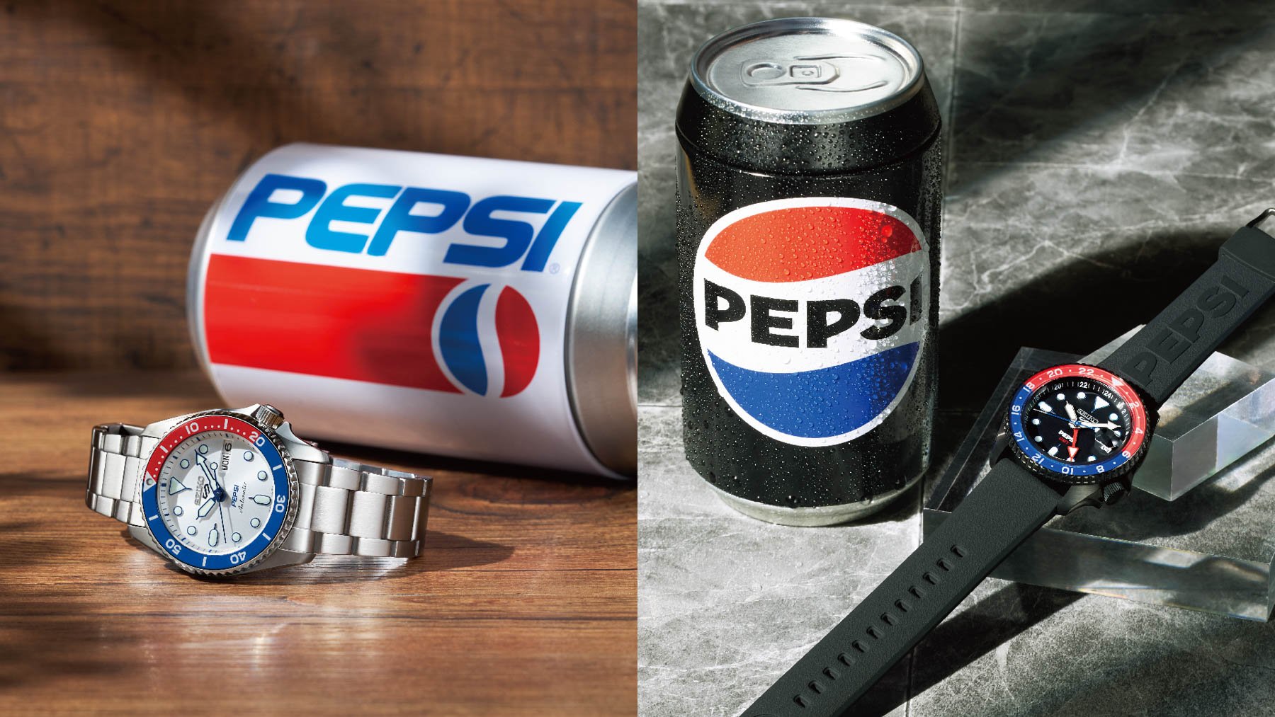 Introducing The Seiko 5 Sports × Pepsi Limited Editions — Are These The First Watches With Official Pepsi Bezels?