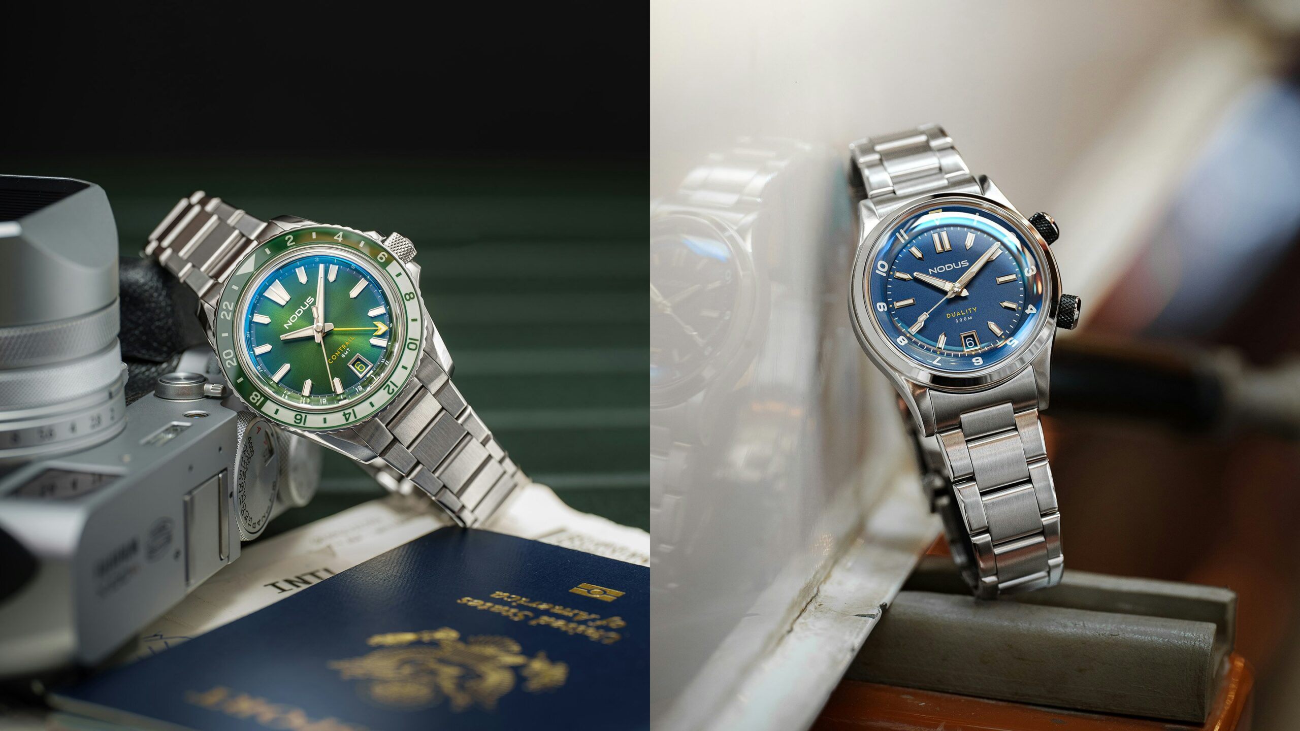 Introducing: The Nodus Contrail GMT ‘Everest’ and Duality II ‘Drift Blue’