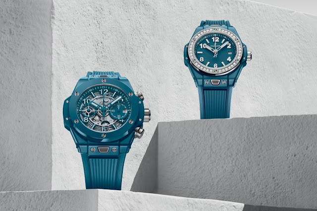 Petrol Blue Ceramic debuts in Hublot’s Big Bang Unico and Big Bang One Click Diamonds models