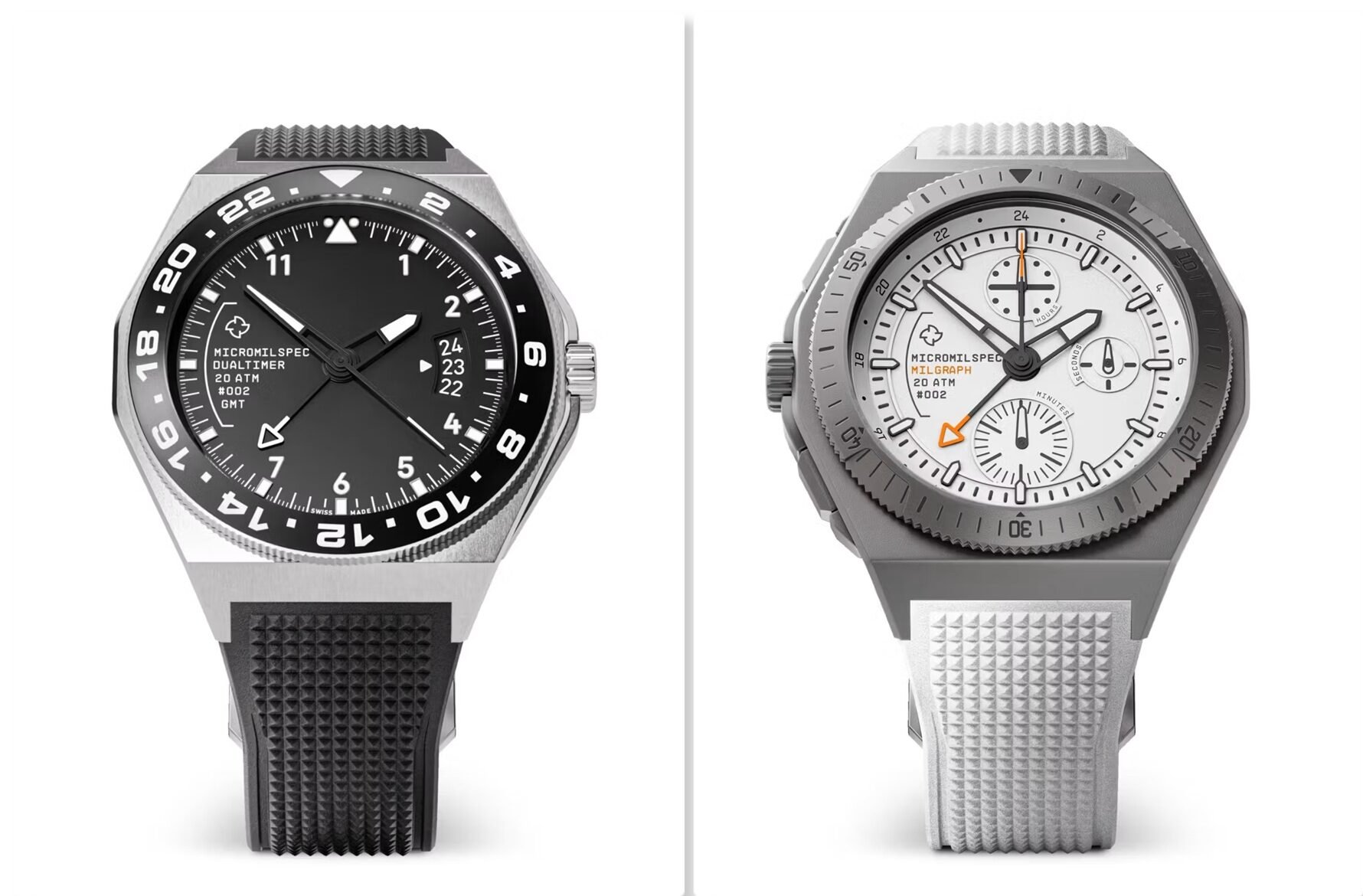 Introducing: The Micromilspec Pilot GMT Dualtimer And Milgraph White Watches