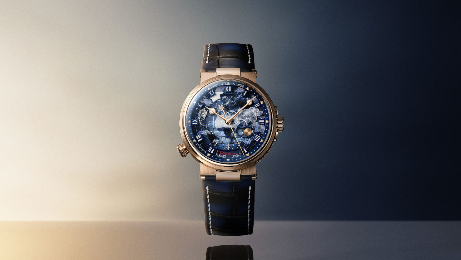 Breguet continues its 250th anniversary celebrations with the stunning dual-dialled Marine Hora Mundi 5555