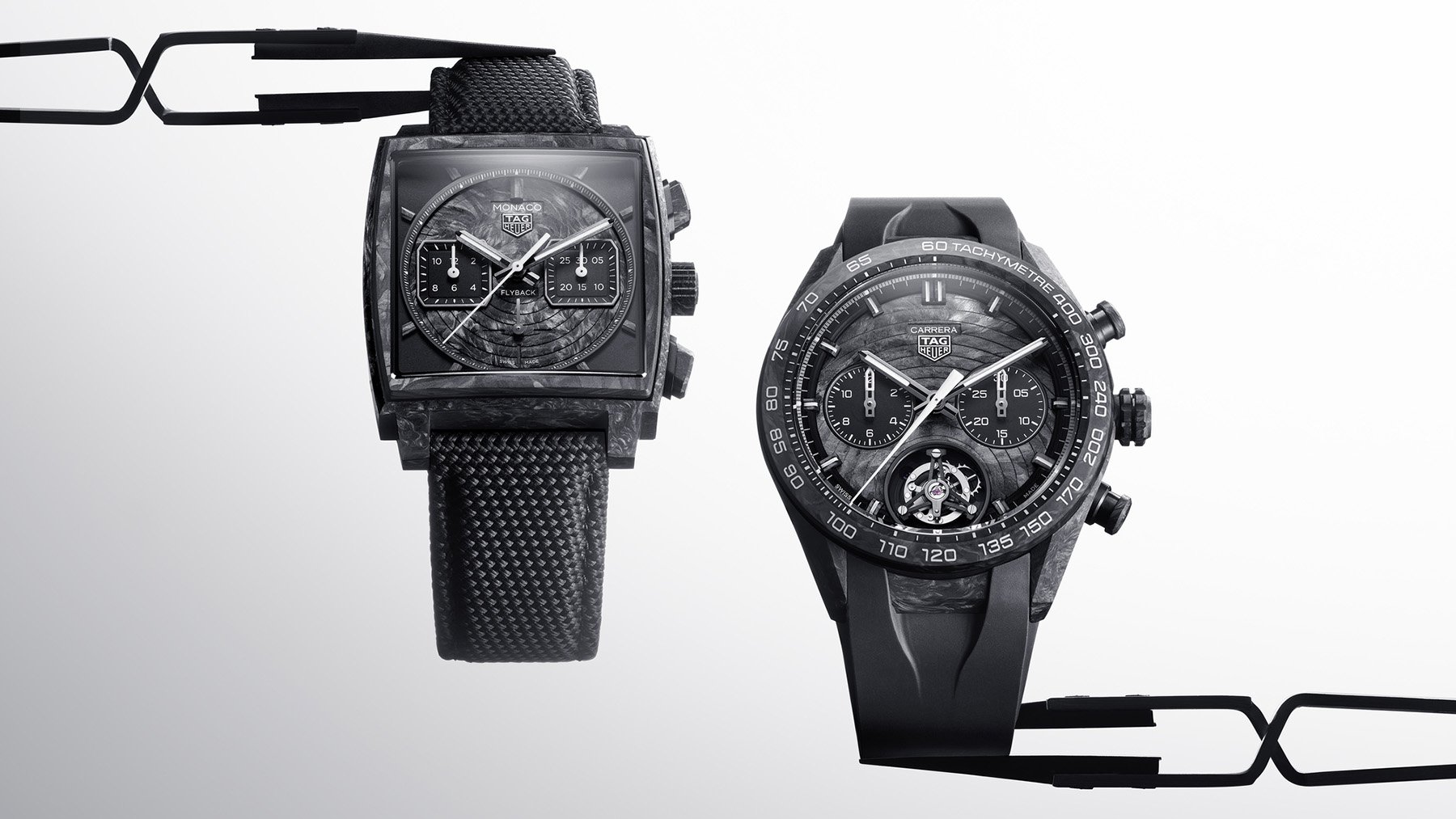 TAG Heuer Introduces Carbon Monaco And Carrera Models Equipped With The Revolutionary TH-Carbonspring