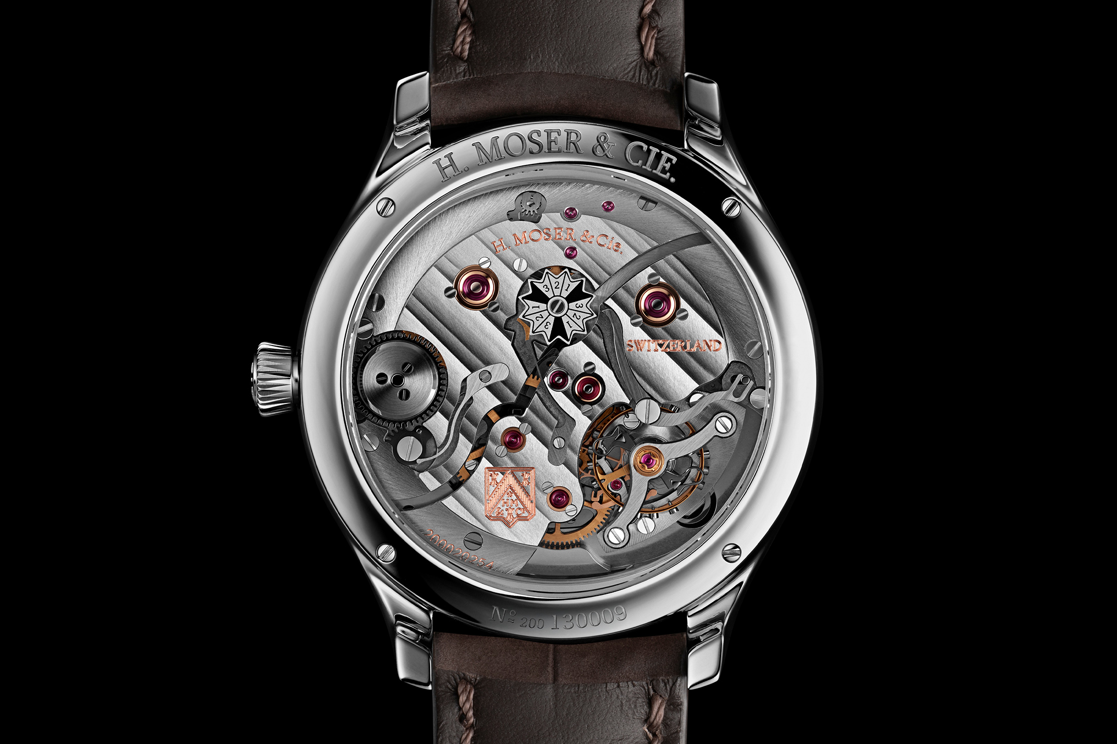 H. Moser & Cie. Unveils Endeavour Perpetual Calendar Smoked Salmon In White Gold