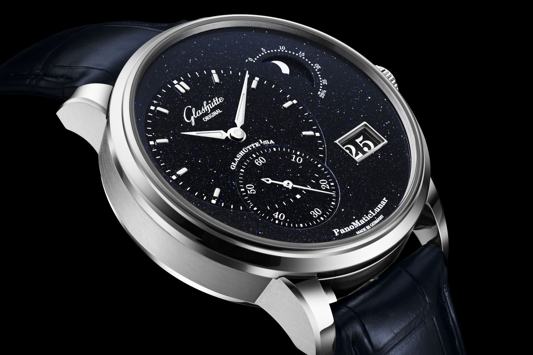 Introducing Glashütte Original’s New PanoMaticLunar With Aventurine Glass Dial To Mark 180 Years of The Brand