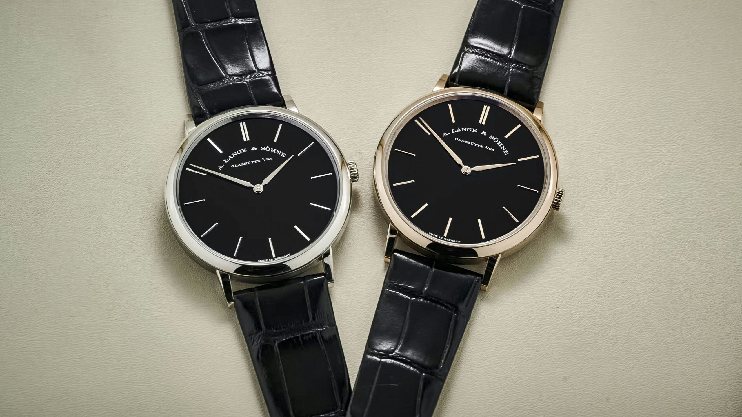 Introducing: A. Lange Söhne Saxonia Thin In Two New Onyx-Dialed Limited Editions (Live Pics)